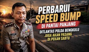 Perbarui Speed Bump di Pantai Panjang, Ditlantas Polda Bengkulu Juga Akan Pasang di Pekan Sabtu