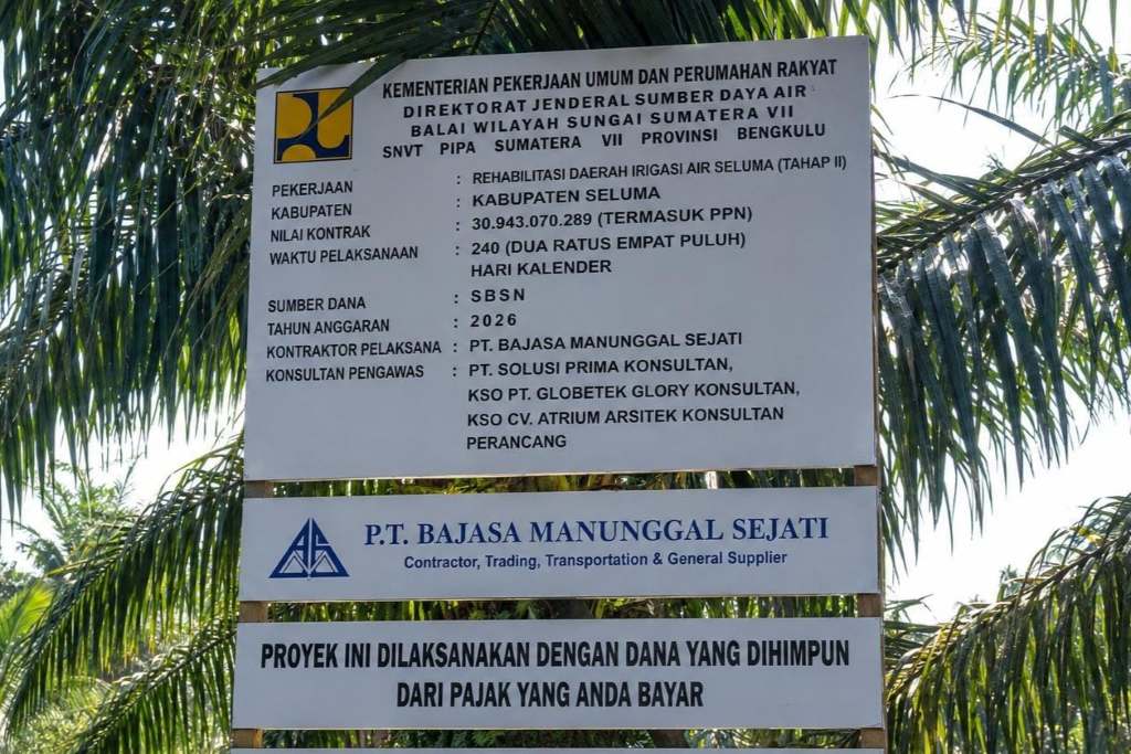 Proyek Irigasi Rp30,9 Miliar di Seluma Disorot, Warga Pertanyakan Mutu dan Perencanaan Pekerjaan