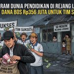 buat ilustrasi gambar rasio 3:2 untuk gambar berita berjudul: Sisi Suram Dunia Pendidikan di Rejang Lebong, Sunat Dana BOS Rp356 Juta untuk Tim Sukses