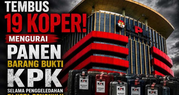 Tembus 19 Koper, Mengurai Panen Barang Bukti KPK Selama Penggeledahan di Kota Bengkulu