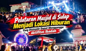 Alih Fungsi Pelataran Falihin Disesaki Hiburan, Fasilitas Publik Terbengkalai Alih Fungsi Pelataran Masjid Falihin Disesaki Hiburan, Fasilitas Publik Terbengkalai