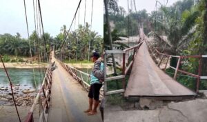 Baru Lima Bulan Direhab Jembatan Gantung Garuda Seluma Sudah Nyaris Putus