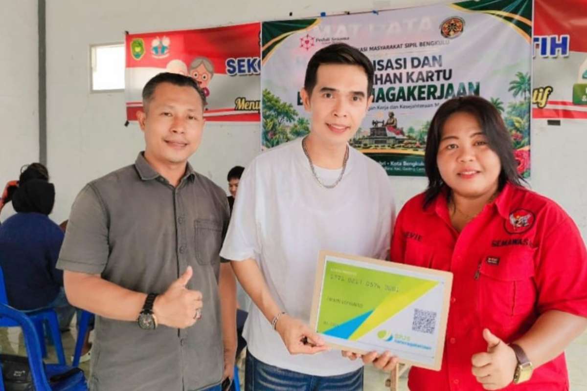 Bersama FKMSB Yayasan Peduli Sesama Bagikan Kartu BPJS Ketenagakerjaan Gratis di Bengkulu