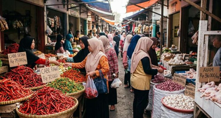 Harga Cabai Meroket, Komoditas Unggas dan Bawang Turun