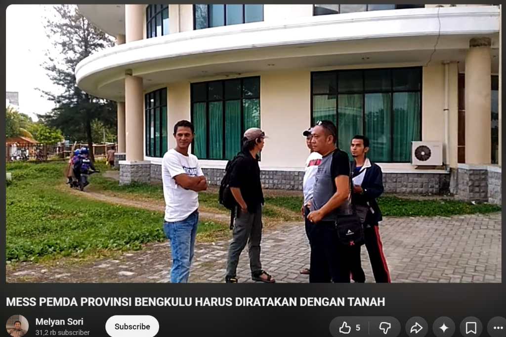 Jejak Digital 2016 Bongkar Dosa Sempadan Pantai Mess Pemda Provinsi Bengkulu