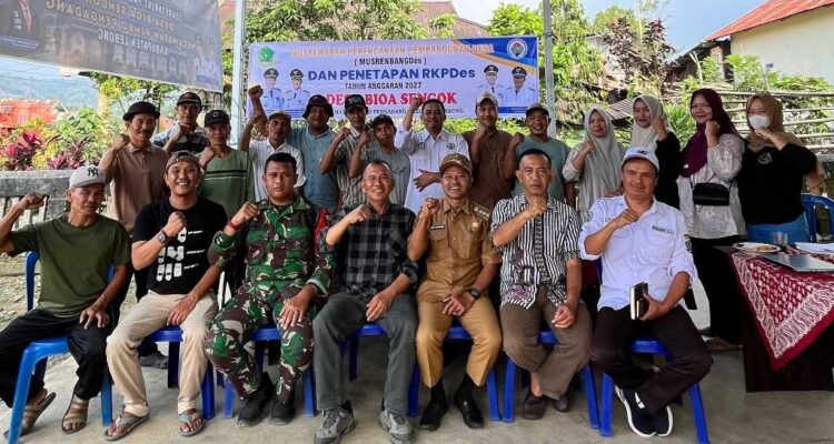 Musdes Bioa Sengok Tetapkan RKPDes 2027, SPAL dan Jalan Lingkungan Jadi Prioritas