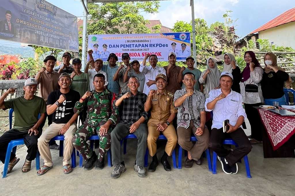 Musdes Bioa Sengok Tetapkan RKPDes 2027, SPAL dan Jalan Lingkungan Jadi Prioritas
