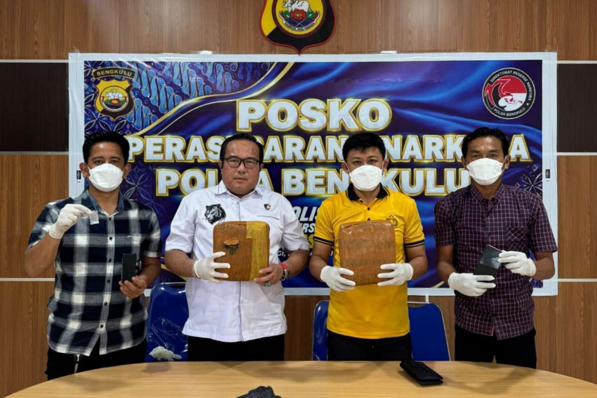 Polda Bengkulu Gagalkan Peredaran Dua Kilogram Ganja Asal Luar Provinsi