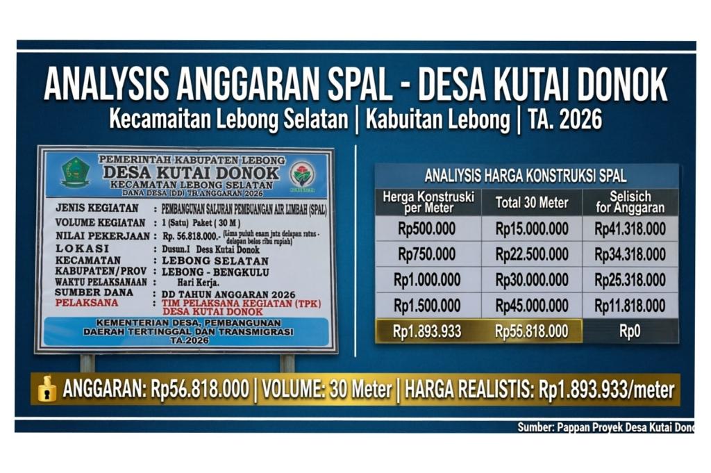 SPAL Kutai Donok Rp56,8 Juta dipertanyakan, Tim Monev Singkat Menjawab, Kades Tinggalkan Kantor