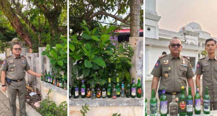 Satpol PP Bengkulu Temukan 21 Botol Bekas Miras di Parkiran Masjid Agung At Taqwa Satpol PP Bengkulu Temukan 21 Botol Bekas Miras di Parkiran Masjid Agung At Taqwa