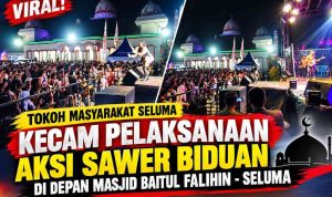 Sorotan Tajam Panggung Dangdut & Sawer-Saweran di Halaman Masjid Agung Baitul Falihin
