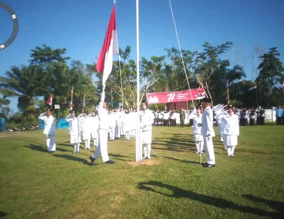 Peringati Hut Kemerdekaan Ri, Kecamatan Tetap Gelar Upacara Bendera