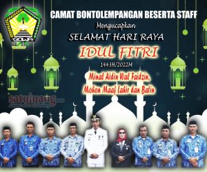 Pemerintah Kecamatan Bontolempangan Kabupaten Gowa Mengucapkan Selamat Hari Raya Idul Fitri 1443H/2022M