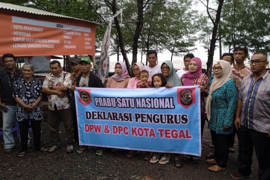 Deklarasi Pengurus Prabu Satu Nasional Kota Tegal, Dukung Prabowo-Gibran