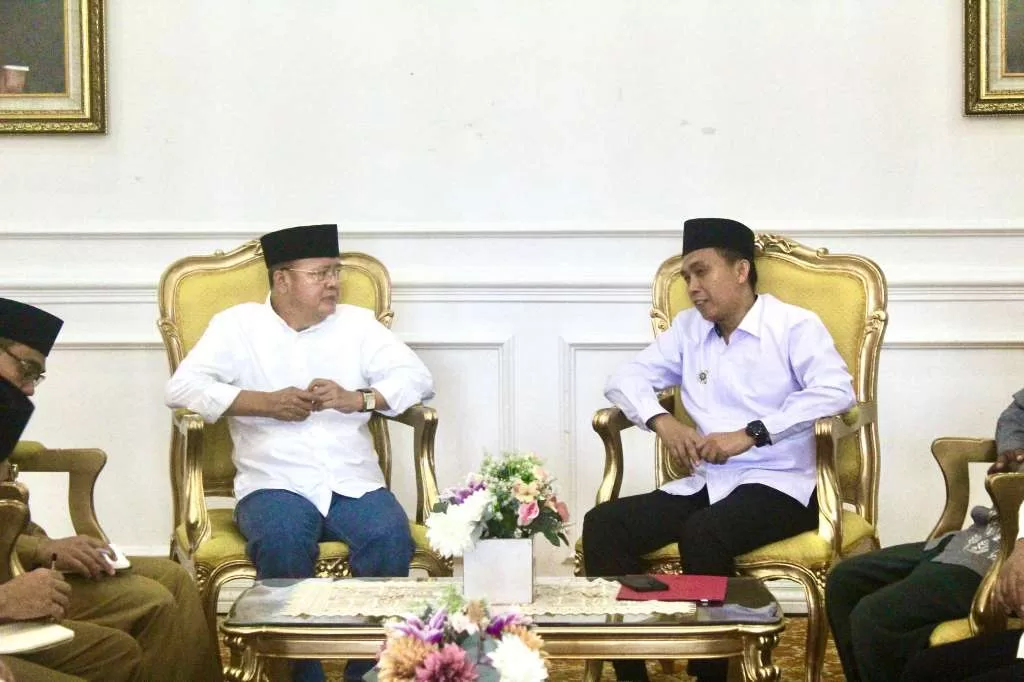 Gubernur Rohidin Mersyah Menerima Pengurus Persatuan Tarbiyah Islamiyah (Perti) Pimpinan Daerah Bengkulu Di Balai Raya Semarak