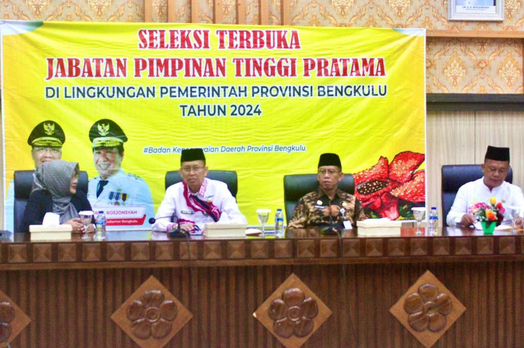 Seleksi Jabatan Pimpinan Tinggi Pratama Provinsi Bengkulu Dimulai, Ini Pesan Sekda
