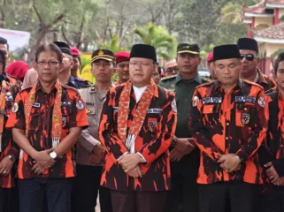 Rohidin Mersyah Saat Penyambutan Kegiatan Rakerwil dan pemantapan kader serta anggota Pemuda Pancasila Provinsi Bengkulu