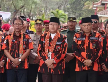 Rohidin Mersyah Saat Penyambutan Kegiatan Rakerwil dan pemantapan kader serta anggota Pemuda Pancasila Provinsi Bengkulu