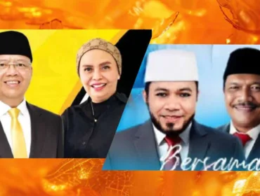 Pasangan Calon Gubernur Bengkulu, Rohidin-Meriani dan Helmi-Mian 