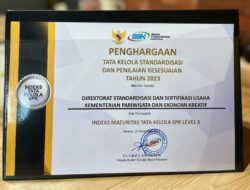 Bsn Berikan Penghargaan Tata Kelola Standardisasi Dan Penilaian Kesesuaian Kepada Kemenparekraf