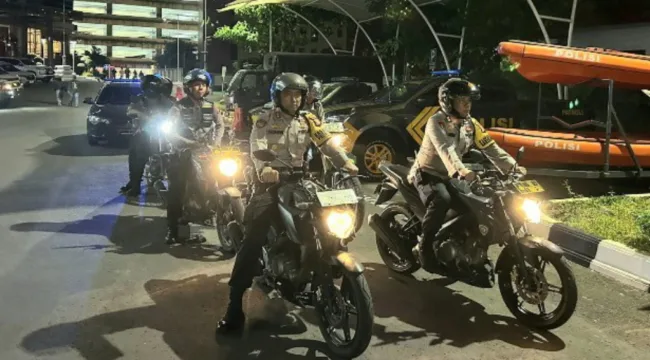 Patroli skala besar Polres Metro Jakarta Barat 