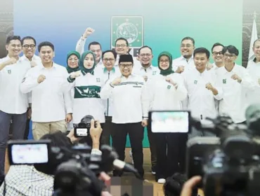 Ketua Umum PKB Muhaimin Iskandar usai mengumumkan pengurus periode 2024-2029 