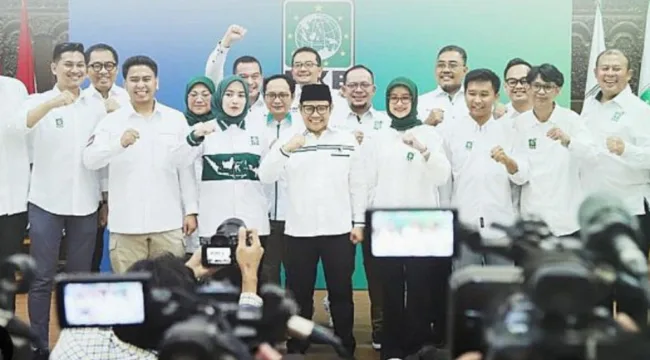 Ketua Umum PKB Muhaimin Iskandar usai mengumumkan pengurus periode 2024-2029 