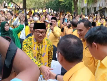 Ridwan Kamil bersama Suswono saat hadir di Acara Apel Pemenangan RIDO di Kantor Golkar DKI Jakarta 