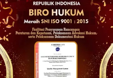 Segenap Jajaran KPU Provinsi Bengkulu Mengucapkan Selamat Kepada Biro Hukum KPU Meraih SNI ISO 9001:2015