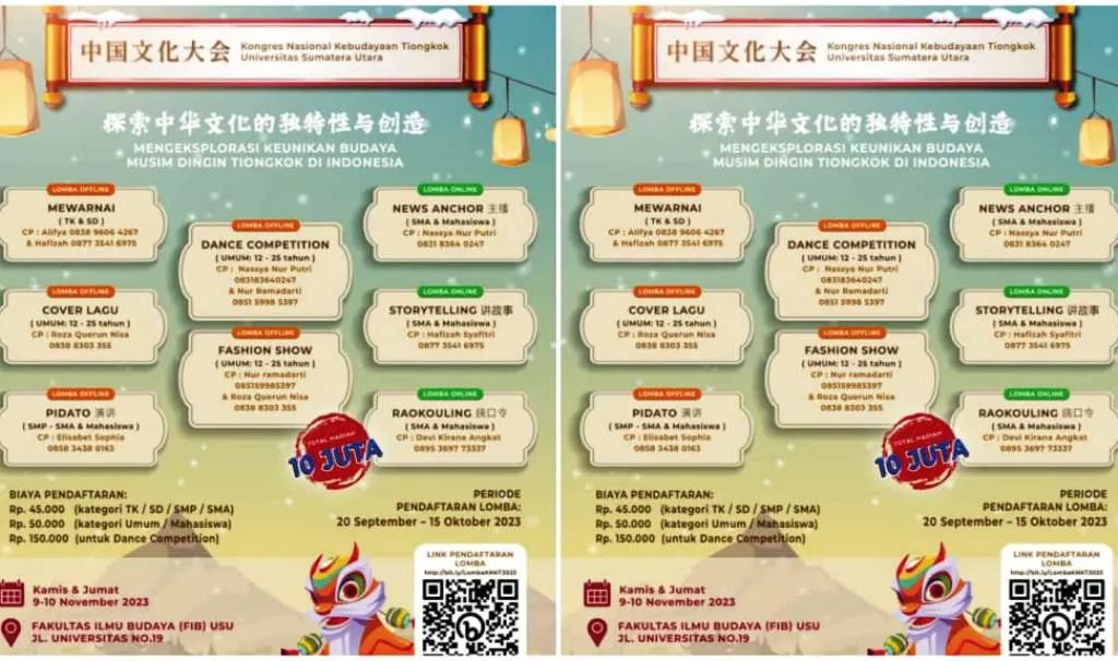Menangkan Hadiah 10 Juta Rupiah Di Festival Kebudayaan Tionghoa, Buruan Daftar