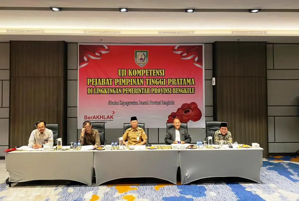 Sekda Isnan Fajri Pimpin Uji Kompetensi Kepala Opd Bengkulu 2024