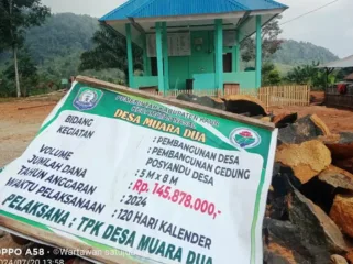 Anggaran Yang Digelontorkan Desa Muara Dua Kecamatan Nasal Kabupaten Kaur Untuk Membangun Gedung Posyandu Ini Dinilai Terlalu Besar