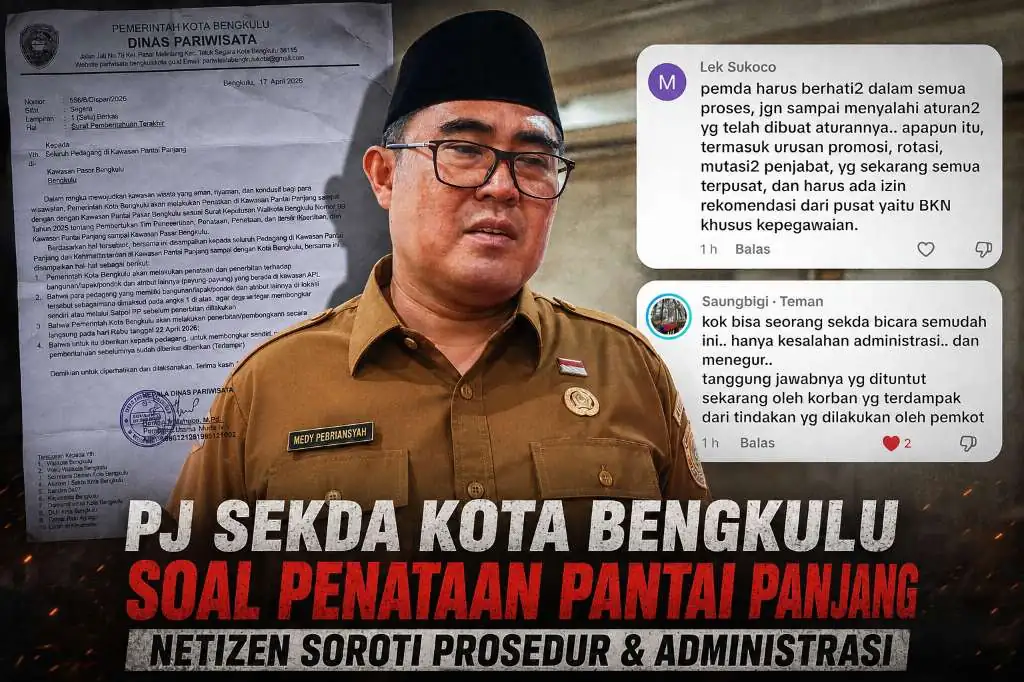 Soal Surat Eksekusi Pondok Pedagang Pantai Panjang, Netizen, Kok Sekda Bicara Semudah Ini Soal Surat Eksekusi Pondok Pedagang Pantai Panjang, Netizen: Kok Sekda Bicara Semudah Ini?