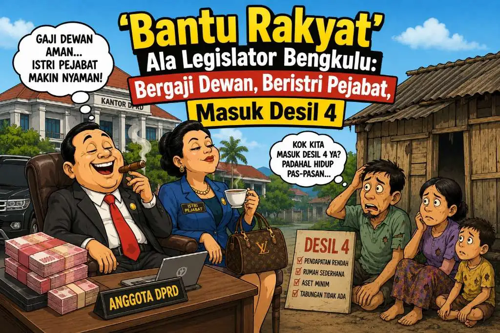 'Bantu Rakyat' Ala Legislator Bengkulu, Bergaji Dewan, Beristri Pejabat, Masuk Desil 4