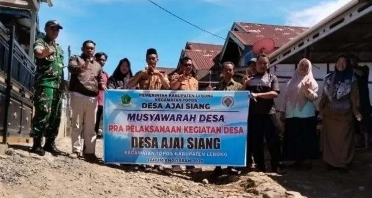 Pemdes Ajai Siang Gelar Pra Pelaksanaan Rehab Jalan Lingkungan