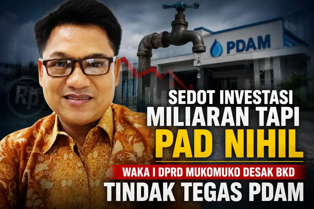 Sedot Investasi Miliaran Tapi PAD Nihil, Waka I DPRD Mukomuko Desak BKD Tindak Tegas PDAM Sedot Investasi Miliaran Tapi PAD Nihil, Waka I DPRD Mukomuko Desak BKD Tindak Tegas PDAM