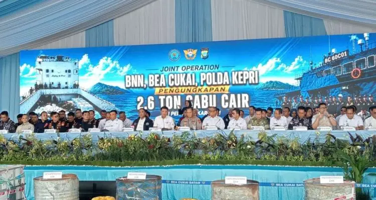 Gagalkan Penyelundupan 2,6 Ton Sabu Cair di Perairan Kepri, Tim Gabungan Selamatkan 13 Juta Jiwa