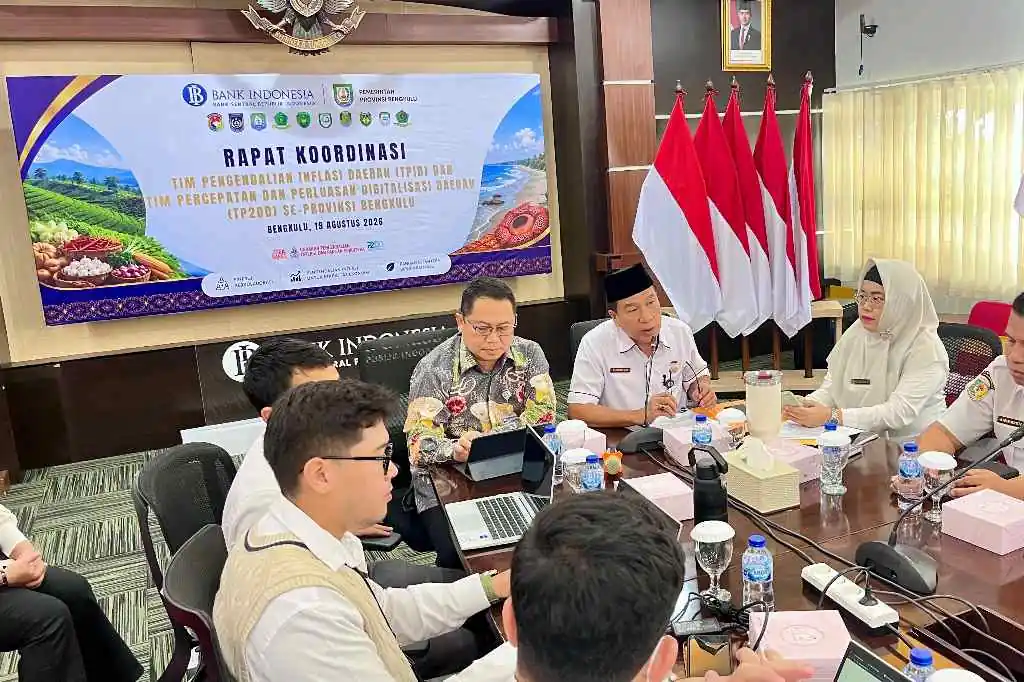 Pemprov Bengkulu dan BI Perkuat Sinergi Pengendalian Inflasi Serta Digitalisasi Daerah