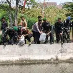 Jembatan Garuda Beroperasi, Koramil Sananwetan Hijaukan Kali Karplos dan Sebar Benih Ikan Jembatan Garuda Beroperasi, Koramil Sananwetan Hijaukan Kali Karplos dan Sebar Benih Ikan