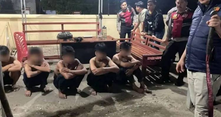 Bersenjata Celurit dan Balok Paku, Polresta Bengkulu Gulung Tujuh Remaja Diduga Gangster