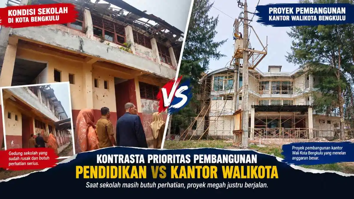 'Efisiensi' ala Kota Bengkulu, Kondisi SDN 22 dan Rp14,46 Miliar untuk Kantor Wali Kota di Pinggir Pantai
