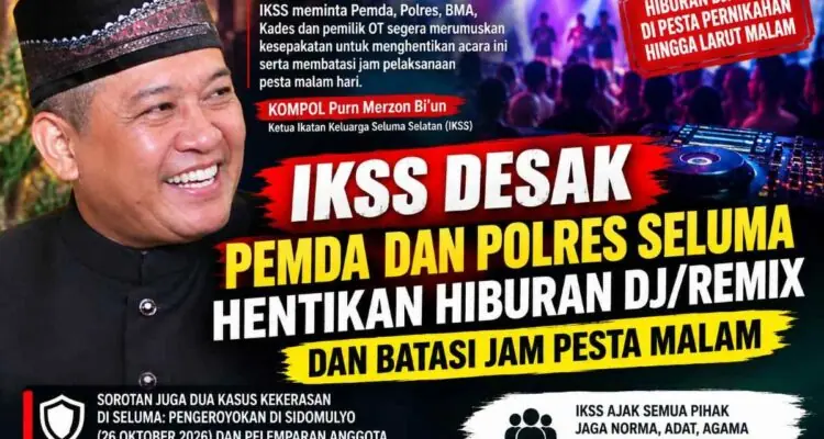 Soroti Hiburan Musik DJ Remix di Seluma, IKSS Desak Pemkab Bertindak Soroti Hiburan Musik DJ Remix di Seluma, IKSS Desak Pemkab Bertindak