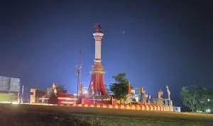 Tugu Simpang Enam Gelap Gulita, Bank Bengkulu Diduga Belum Bayar Vendor